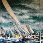 Eugenio Giaccone - Quadro dal titolo "Giraglia Rolex Cup" Dimensioni 70x70