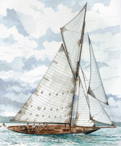 Ship portraits - Yacht "Pen Duick" - acquerello