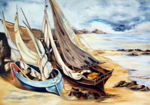Teresa Grotteria - dipinto intitolato "i velieri"