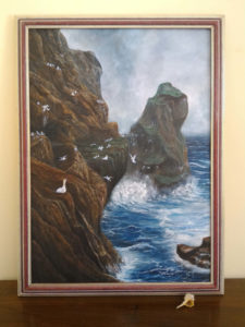 Quadri di mare - Dove nidificano le Sule - olio su tela - 70x50cm