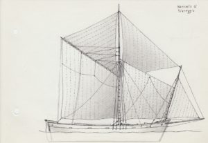 disegni di barche - disegno di navicello di viareggio