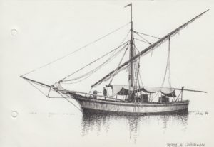 disegni di barche - disegno di tartana di castellammare di stabia