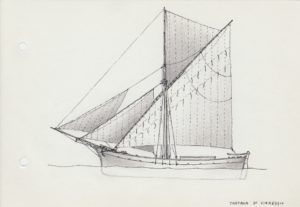 disegni di barche - disegno di tartana viareggina