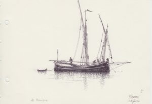 disegni di barche - disegno di schifazzo di Trapani