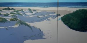 Spiagge della Sardegna - quadro intitolato Dune 2017 -60x120 dittico- autrice Chiara Pruna