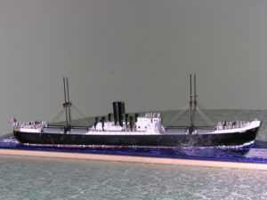 modello motonave Rubicone - diorama