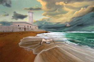 Dipinto n. 1 (80x120 olio su tela 2019) - paesaggi costieri