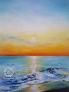 dipinto di paesaggio marino pugliese
