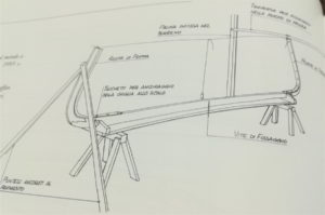 disegno scalo di costruzione gozzo ligure