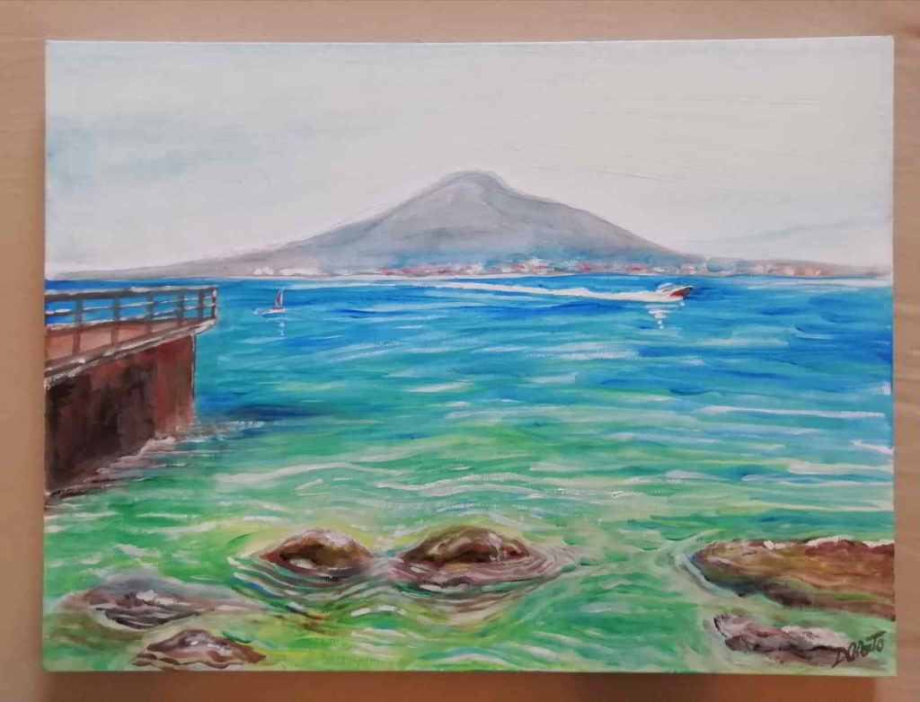 dipinto di mare napoli