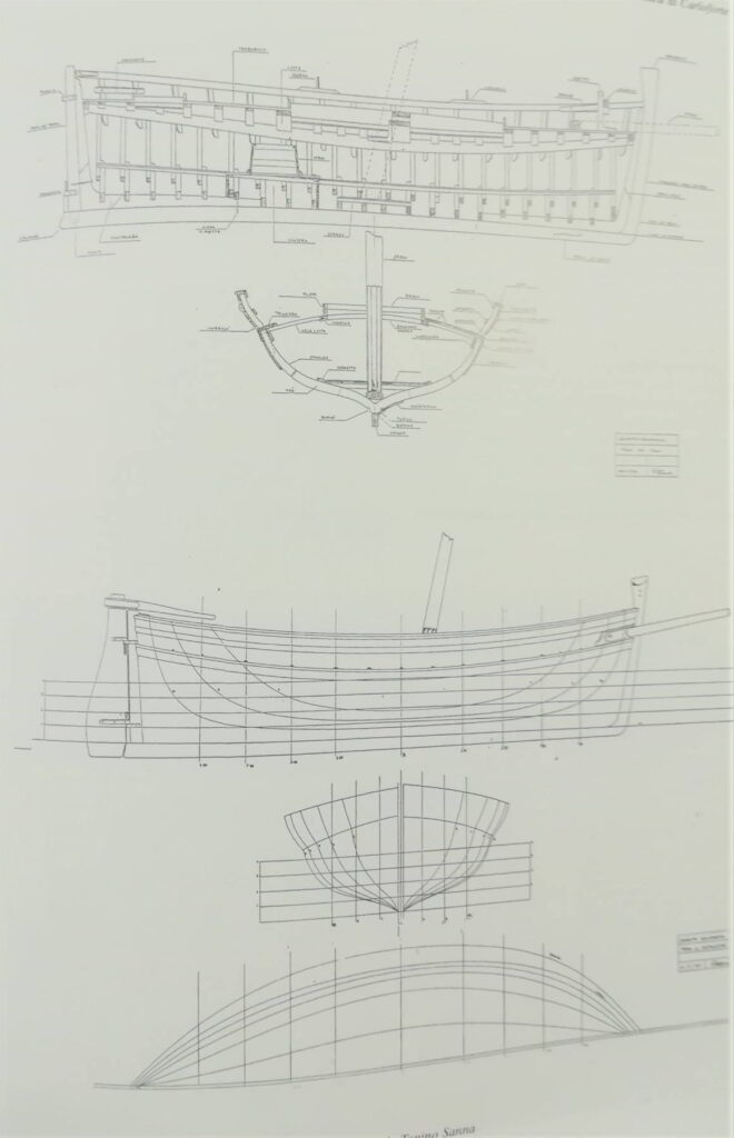 piano di costruzione di schifetto di carloforte