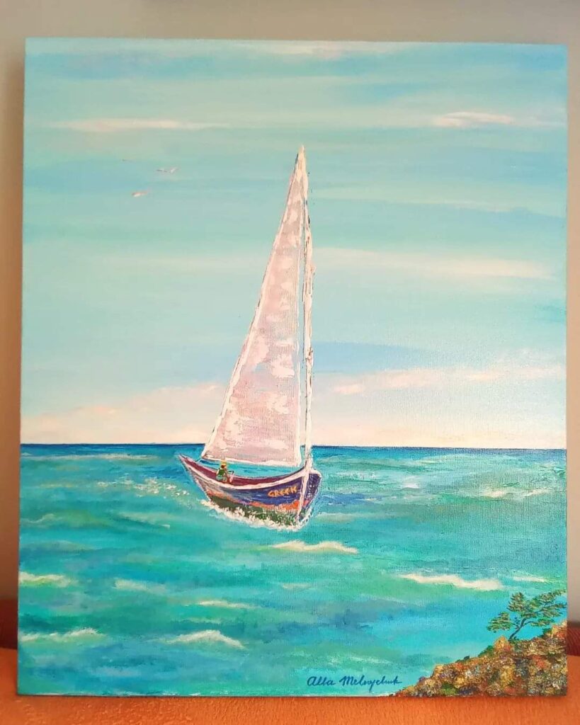 dipinto di arte del mare
